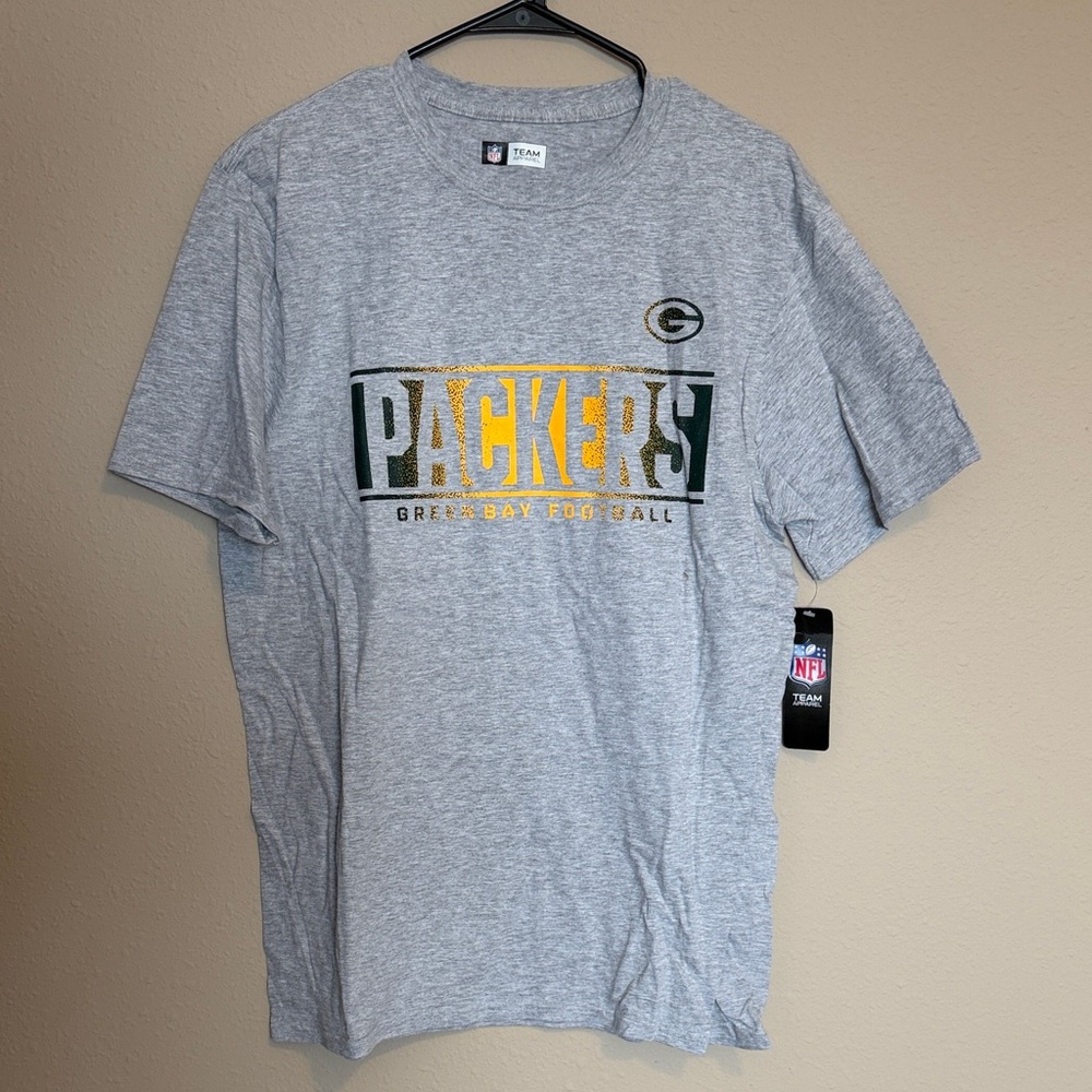 Green Bay Packers Gray Short Sleeve T-Shirt